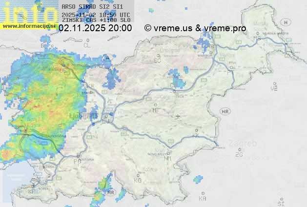 Radarska karta padavin