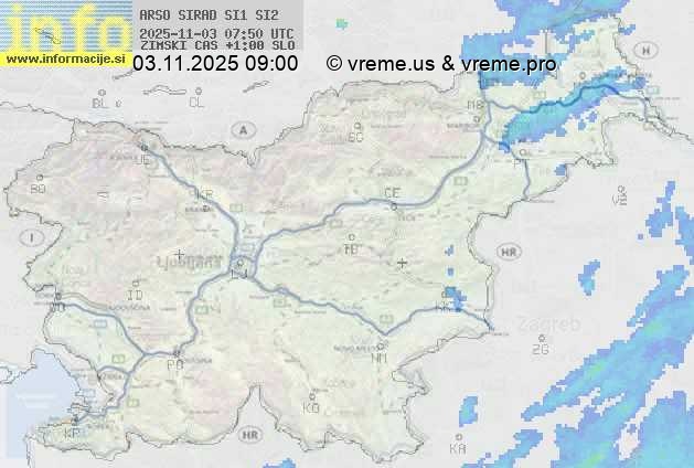 Radarska karta padavin