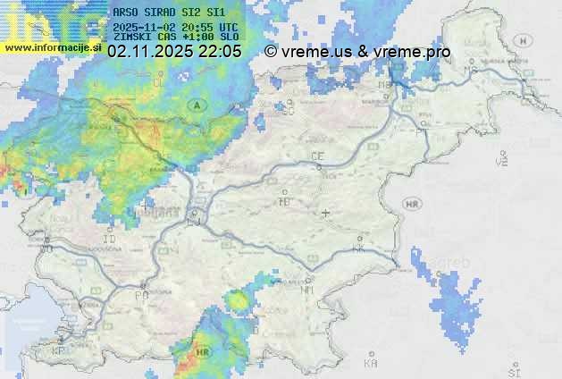 Radarska karta padavin