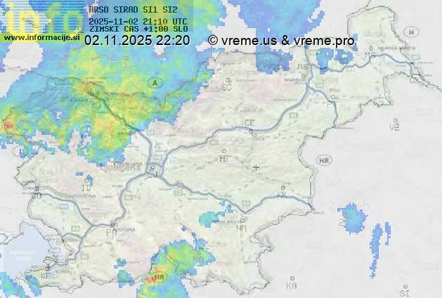 Radarska karta padavin