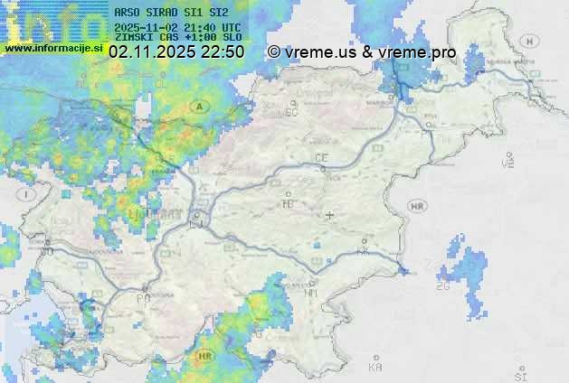 Radarska karta padavin