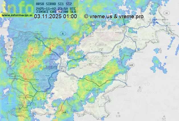 Radarska karta padavin