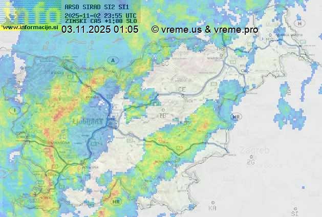 Radarska karta padavin