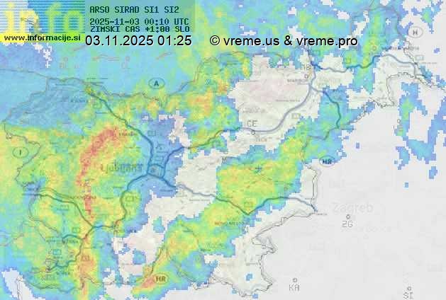 Radarska karta padavin