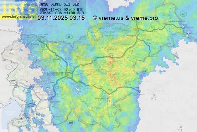 Radarska karta padavin