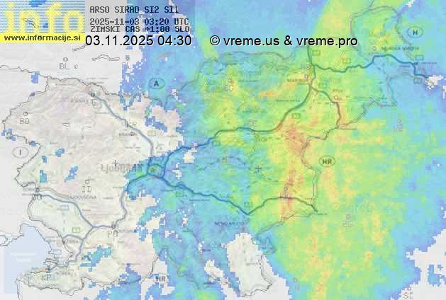 Radarska karta padavin