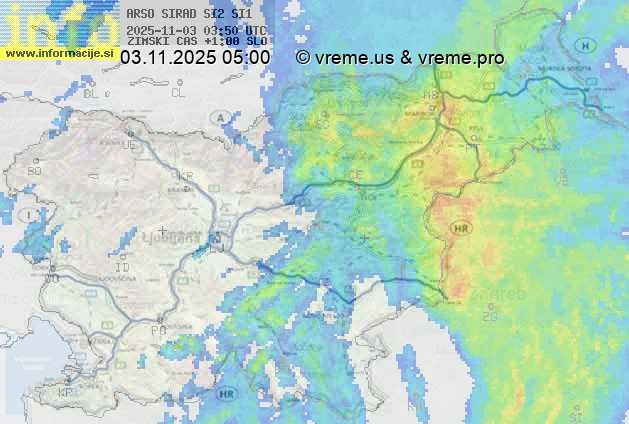 Radarska karta padavin