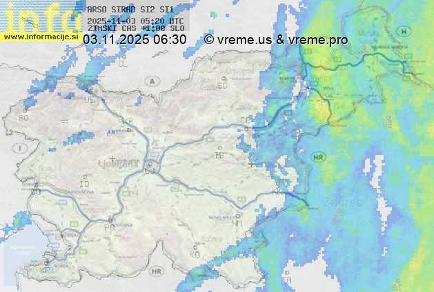 Radarska karta padavin