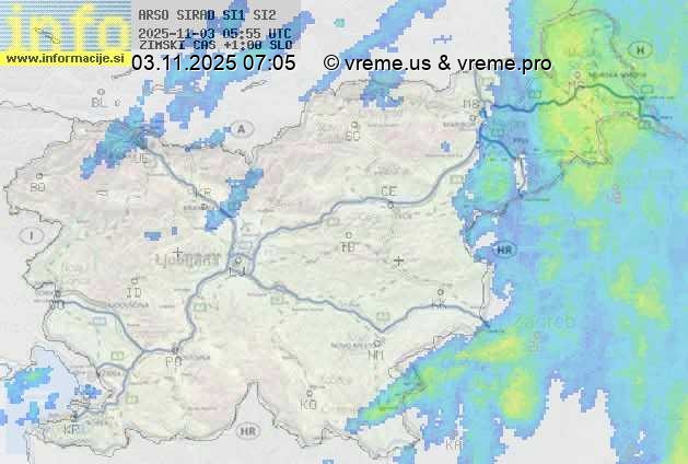 Radarska karta padavin
