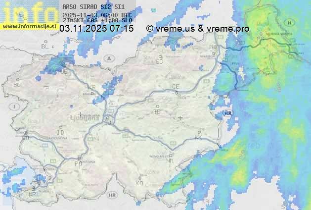 Radarska karta padavin