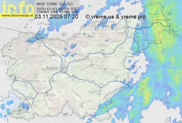 Radarska karta padavin