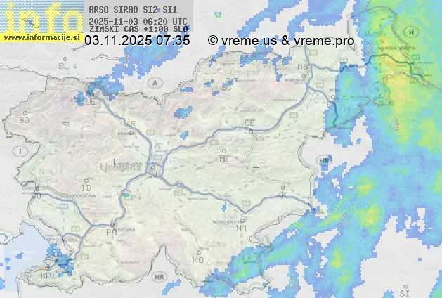 Radarska karta padavin