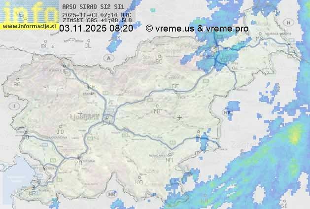 Radarska karta padavin