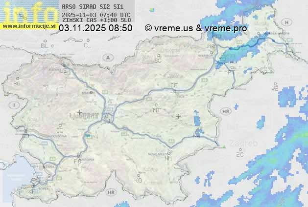 Radarska karta padavin