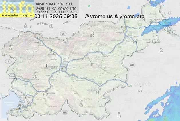 Radarska karta padavin