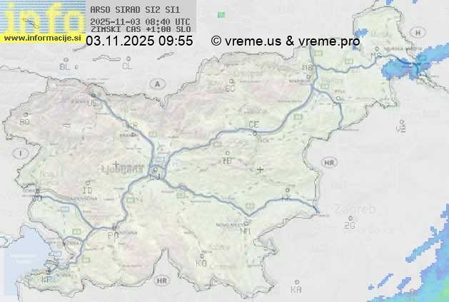 Radarska karta padavin