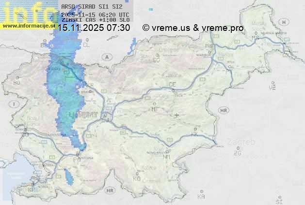Radarska karta padavin