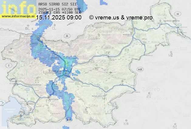 Radarska karta padavin