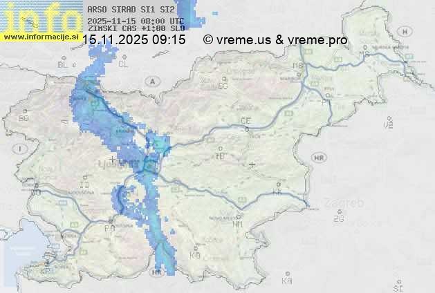 Radarska karta padavin