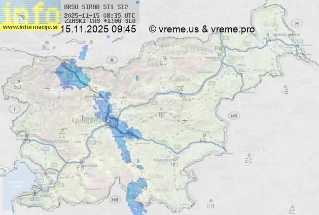 Radarska karta padavin