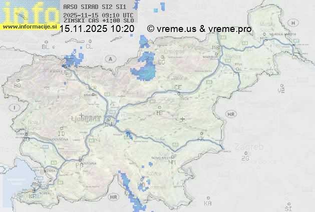 Radarska karta padavin