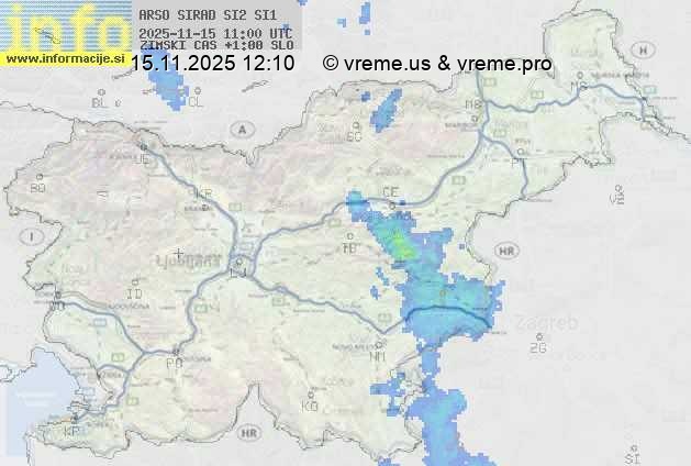 Radarska karta padavin