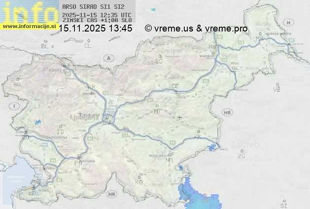 Radarska karta padavin