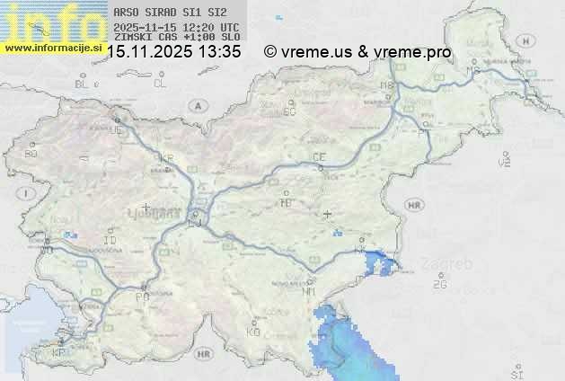 Radarska karta padavin