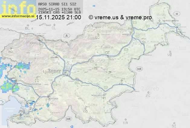 Radarska karta padavin