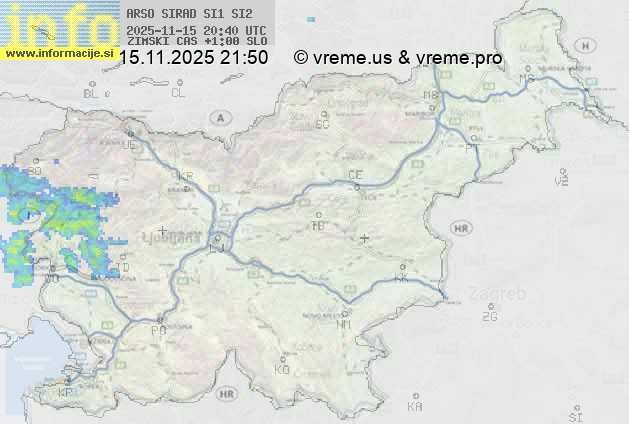 Radarska karta padavin