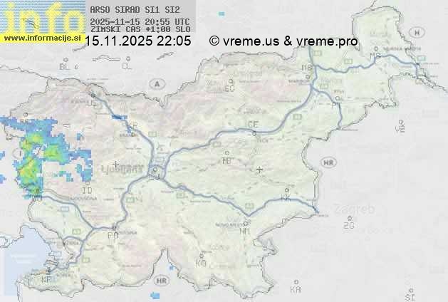 Radarska karta padavin