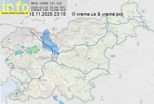 Radarska karta padavin