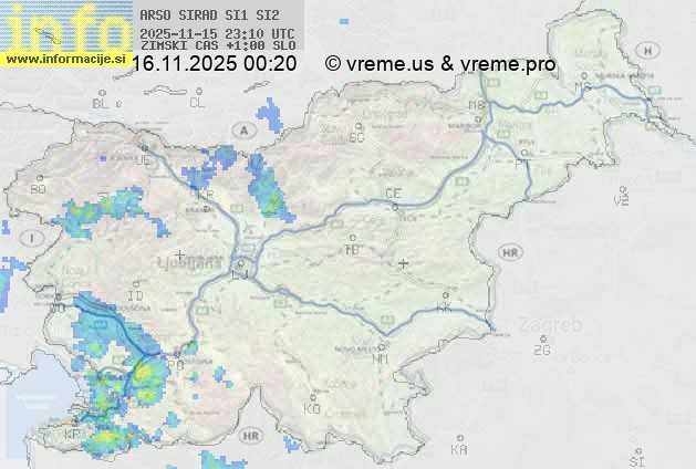 Radarska karta padavin
