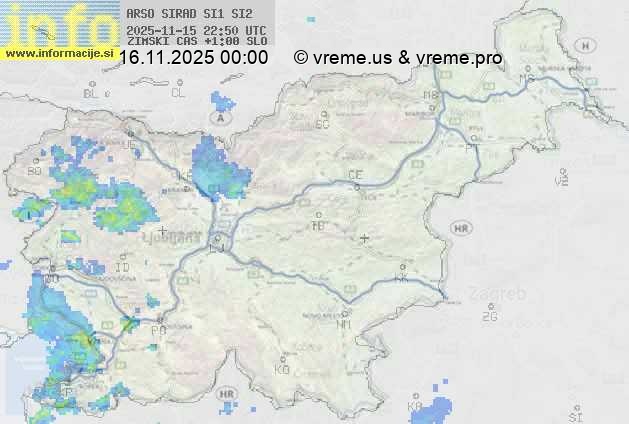 Radarska karta padavin