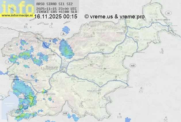 Radarska karta padavin