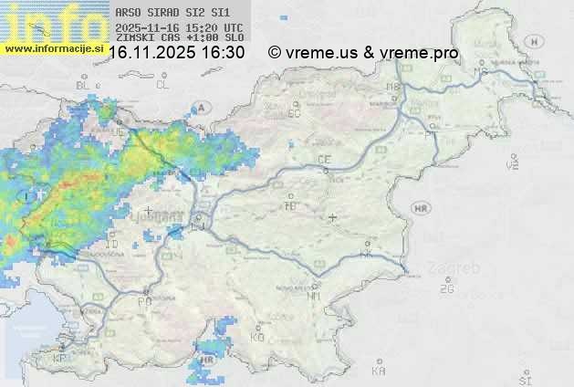 Radarska karta padavin