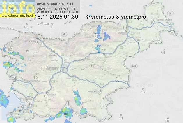 Radarska karta padavin