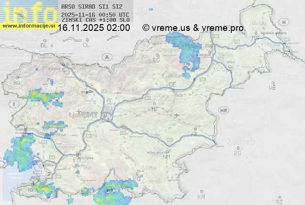 Radarska karta padavin