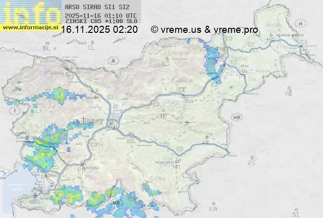 Radarska karta padavin