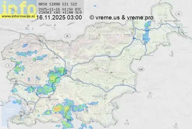 Radarska karta padavin