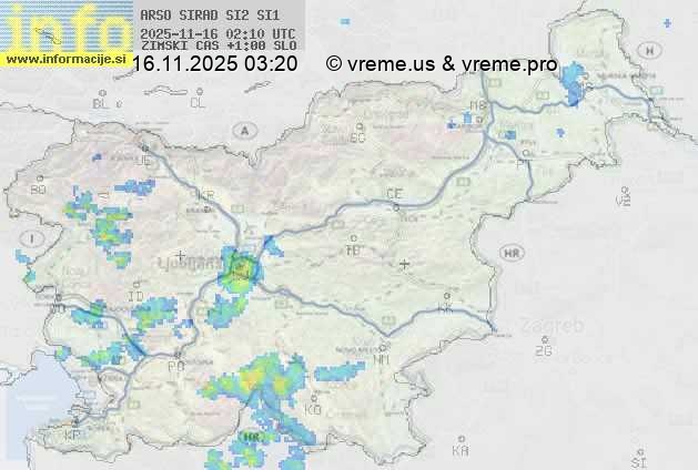 Radarska karta padavin