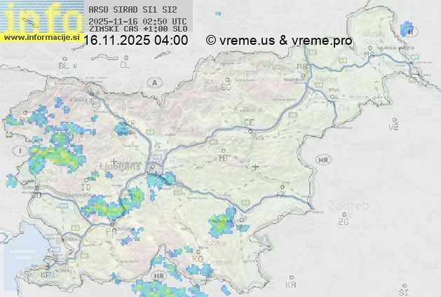 Radarska karta padavin