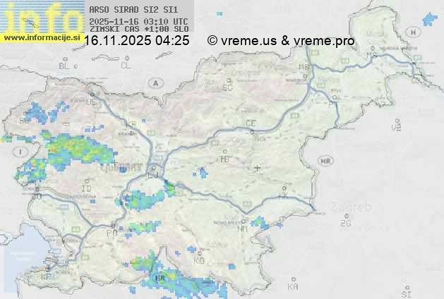 Radarska karta padavin