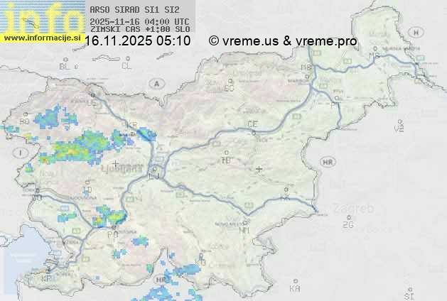 Radarska karta padavin
