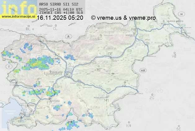 Radarska karta padavin