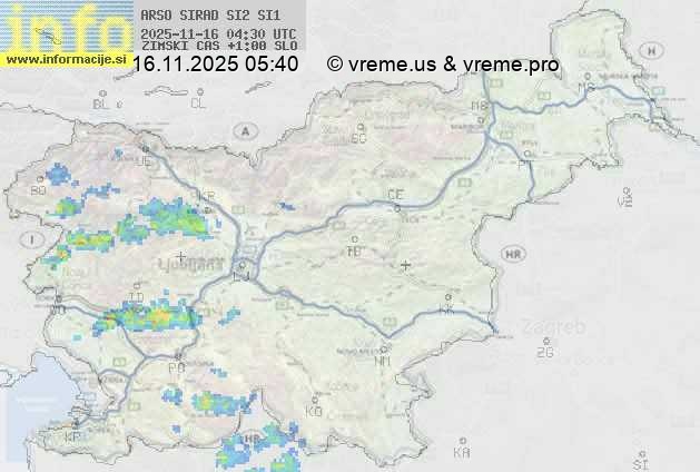 Radarska karta padavin
