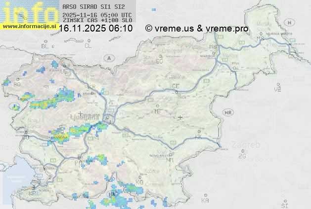 Radarska karta padavin