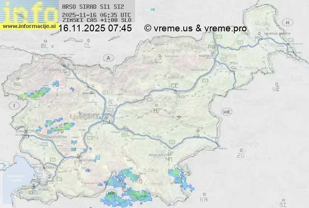 Radarska karta padavin