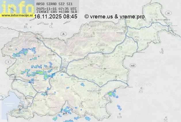 Radarska karta padavin