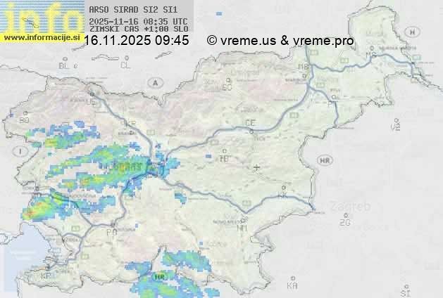 Radarska karta padavin